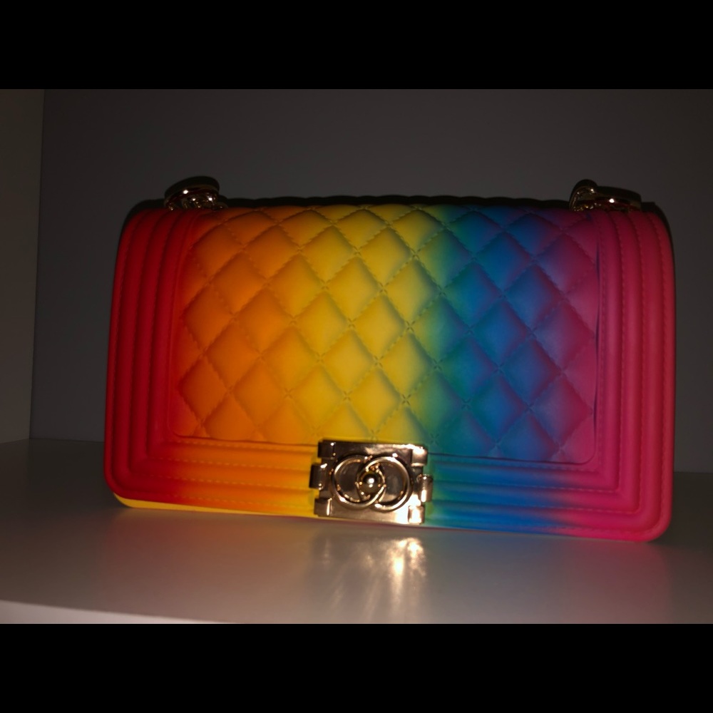 🌈Rainbow jelly purse